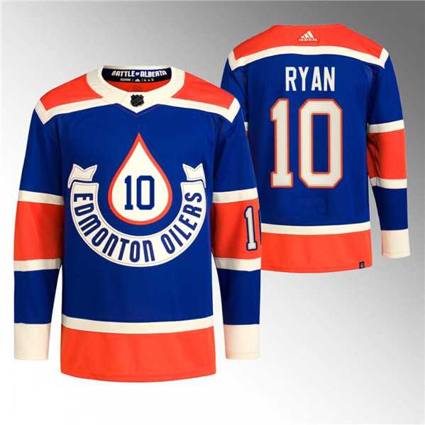 Mens Edmonton Oilers #10 Derek Ryan 2023 Royal Heritage Classic Primegreen Stitched Jersey Dzhi->edmonton oilers->NHL Jersey